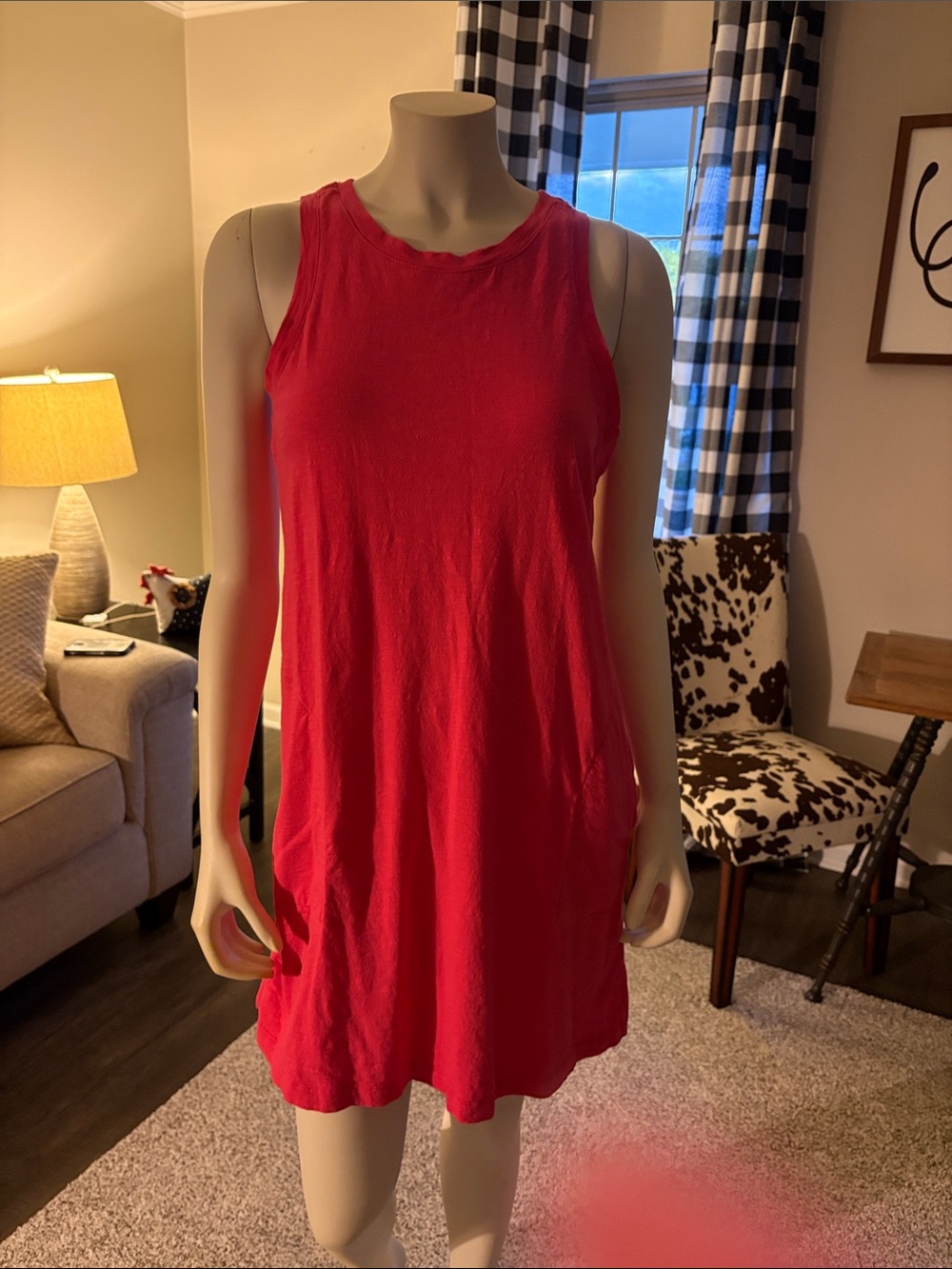 Sleeveless Red t shirt dress and a pink one
